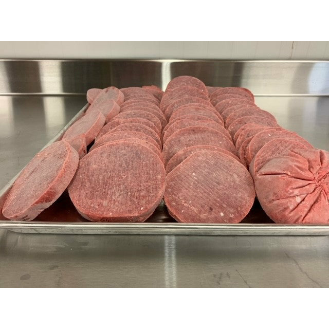 Dog burgers - Raw ground chicken 8 lbs/case approx 20 patties